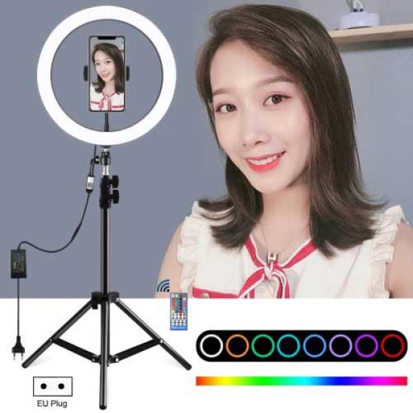 Кільцеве світло зі стійкою Puluz PKT3050 RGB Ring Light 30см (30W)