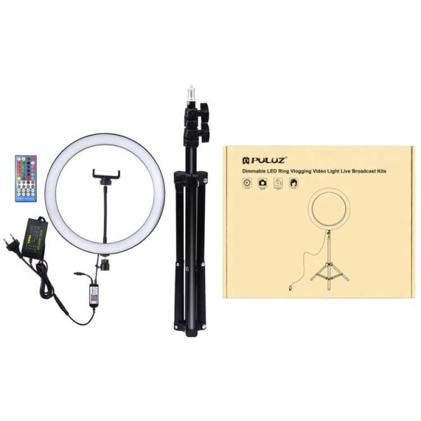 Кільцеве світло зі стійкою Puluz PKT3050 RGB Ring Light 30см (30W)