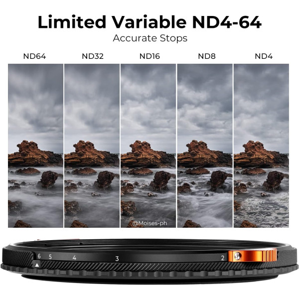 Світлофільтр K&F Concept 55mm Variable ND4-64+CPL Nano-X 2-6 Stop (KF01.1912)
