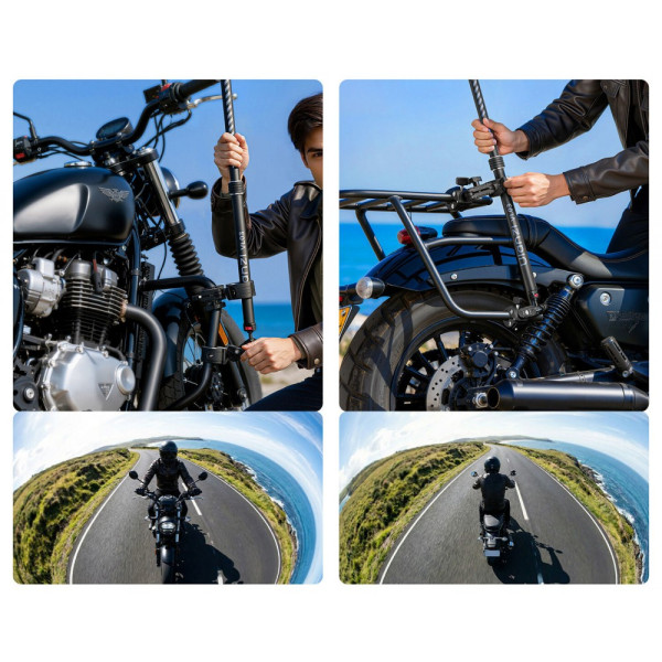Крепление Insta360 для мотоцикла невидимая палка сзади на руль Ulanzi VL03
