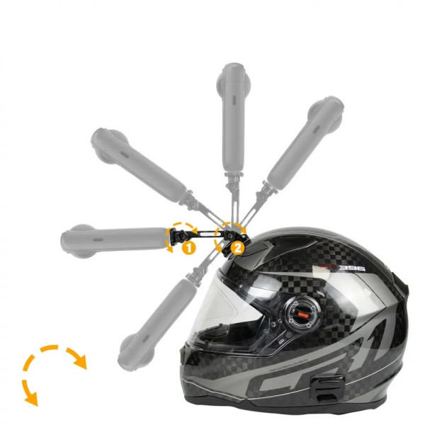 Крепление на мотоцикл для экшн камеры шлем руль грудь AC Prof HQS-NEW-KIT-M02