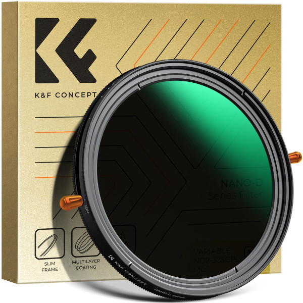 Комбінований світлофільтр K&F Concept 77mm ND & CPL 2 в 1 ND2-ND32 + CPL (KF01.2407)