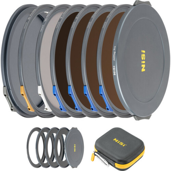 Магнитный набор фильтров NiSi JetMag Pro Cinema Kit 82MAG: FS ND4, ND8, ND16, ND64, True Color CPL, Black Mist 1/8, адаптеры 67/72/77/82 мм (6971634242514)