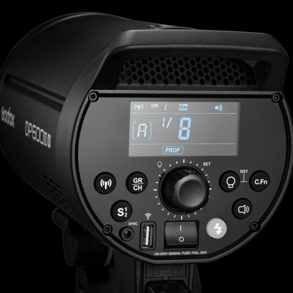 Професійний студійний спалах Godox DPIII600V зі світлодіодною моделюючою лампою