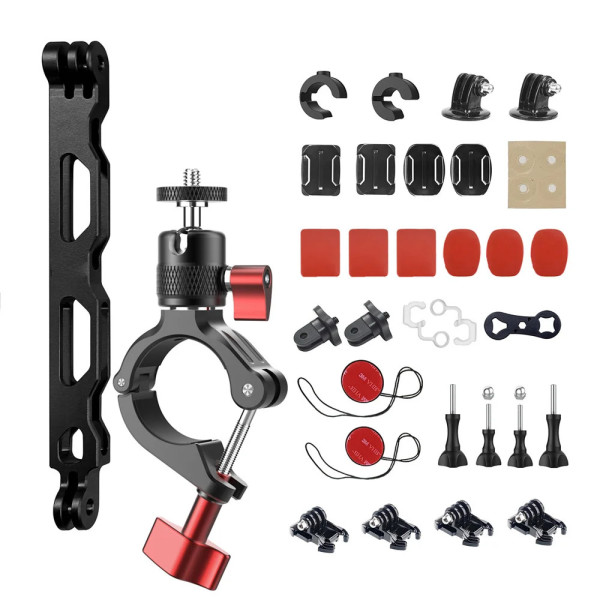Крепление на мотоцикл для экшн камеры шлем руль алюминий AC Prof HQS-NEW-KIT-M06