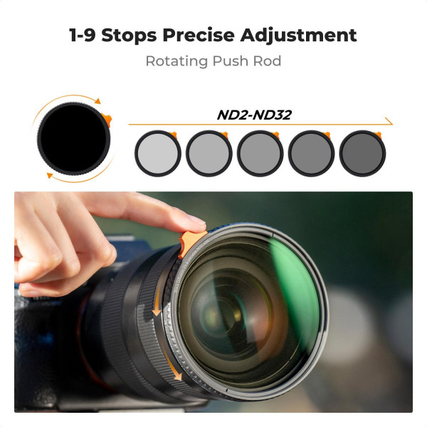 Комбінований світлофільтр K&F Concept 52mm ND2–400 + 1/4 Black Mist (KF01.2017)