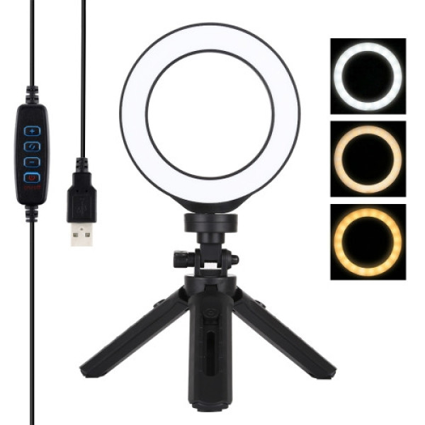 Кільцеве світло зі стійкою Puluz PKT3058 Ring Light 12см (8W)
