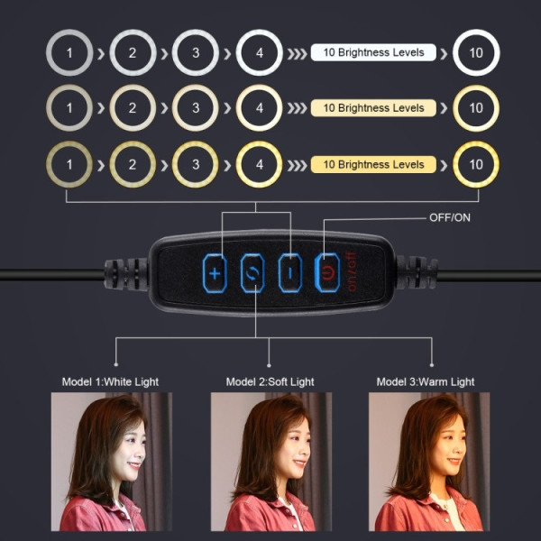Кільцеве світло зі стійкою Puluz PKT3058 Ring Light 12см (8W)