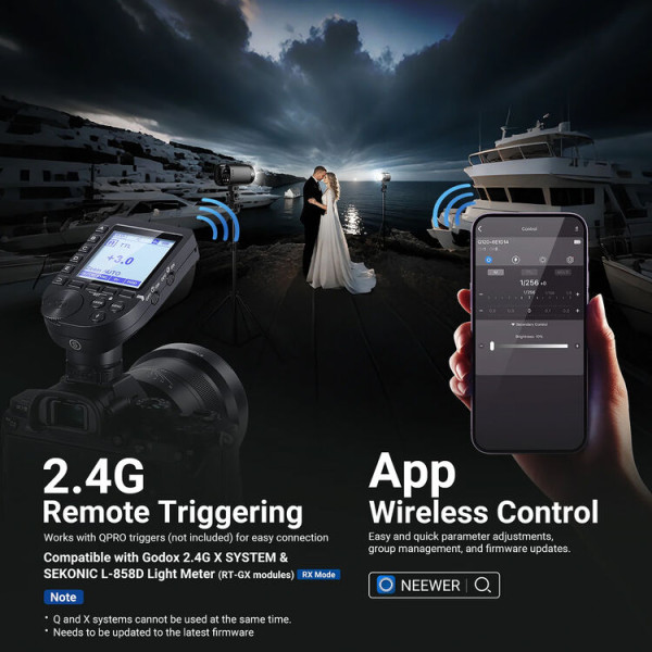 Студийная аккумуляторная вспышка NEEWER Q120 TTL 120 Дж с поддержкой 2.4G