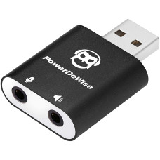Адаптер внешней звуковой карты USB PowerDeWise с 4-контактным разъемом