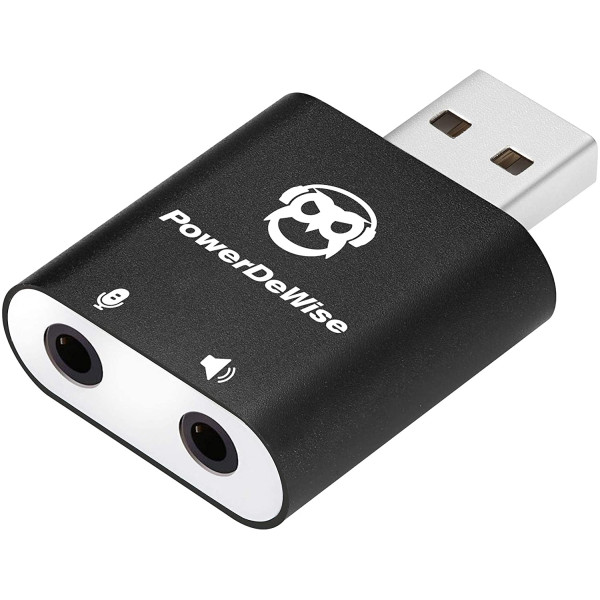 Адаптер внешней звуковой карты USB PowerDeWise с 4-контактным разъемом