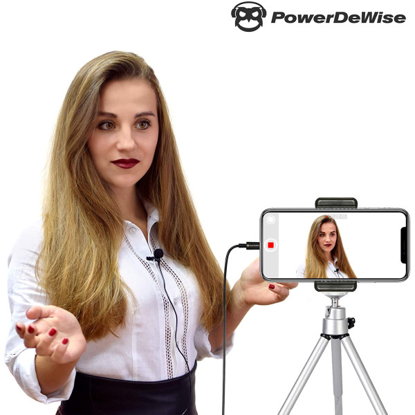 Петличный микрофон Lavalier lapel PowerDeWise с Lightning разъемом