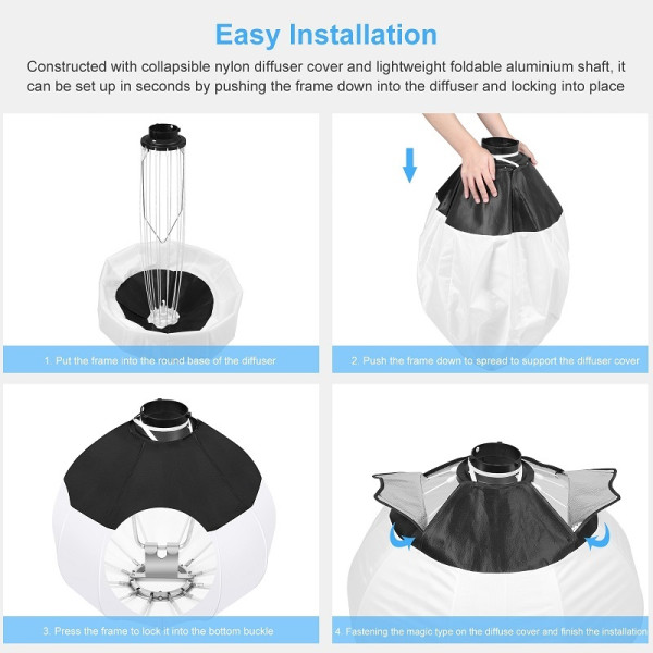 Сферичний софтбокс Puluz PU3056 Plastic Quick Ball (65см)