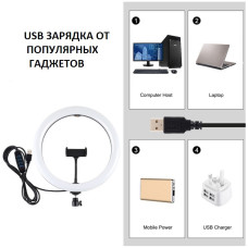 Кольцевой свет со стойкой Puluz PKT3061B Ring Light 30см (25W)