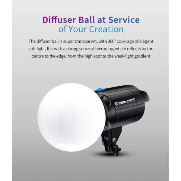 Дифузор шар Tolifo globe diffuser 300mm Bowens