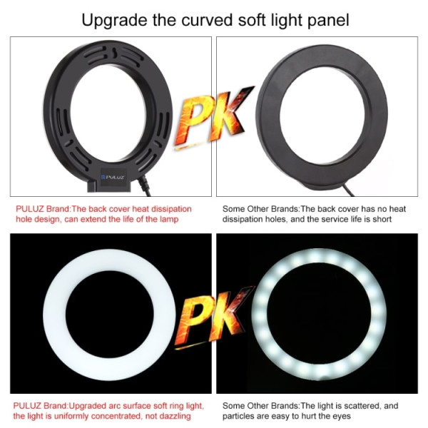 Кільцеве світло Puluz PU505B Ring Light 12см (5W)