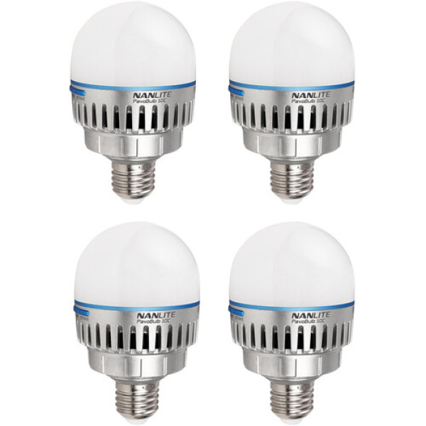 Двухцветная светодиодная лампа Nanlite PavoBulb 10C RGBWW (комплект из 4 ламп)
