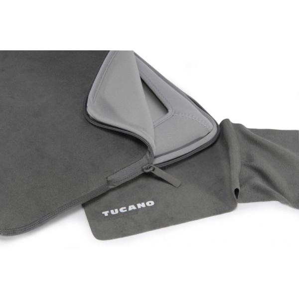 Чохол для ноутбука 17" Tucano Folder microfribra MacBook grey