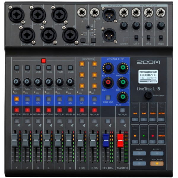 Цифровой микшер Zoom LIVETRAK L-8