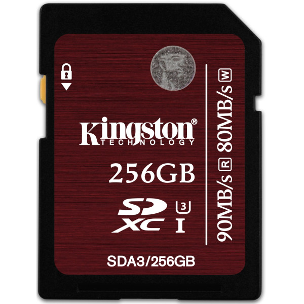 Карта пам'яті Kingston 4K SDXC 256GB Class10 UHS-I U3 R90/W80MB/s