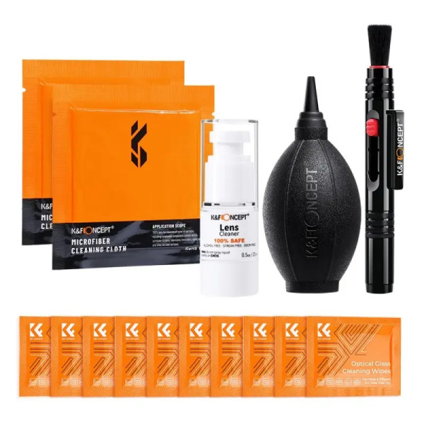Набор чистки оптики K&F Concept 15 в 1 для видео и фототехники (SKU.1918)