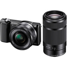 Фотокамера зеркальная Sony Alpha 5000 + объектив 16-50 + 55-210mm kit Black