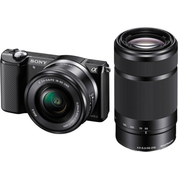 Фотокамера зеркальная Sony Alpha 5000 + объектив 16-50 + 55-210mm kit Black