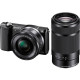 Фотокамера зеркальная Sony Alpha 5000 + объектив 16-50 + 55-210mm kit Black