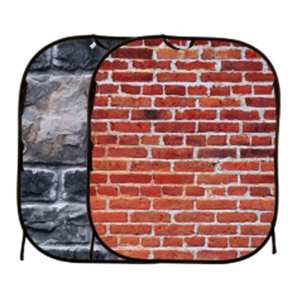 LASTOLITE Фон двосторонній складний Urban Collapsible 1,5x2,1m Red Brick/Grey Stone (5711)