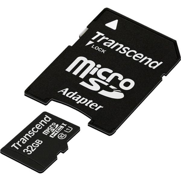Карта пам'яті Transcend microSDHC 32 ГБ класу 10 + SD-адаптер (TS32GUSDHC10)