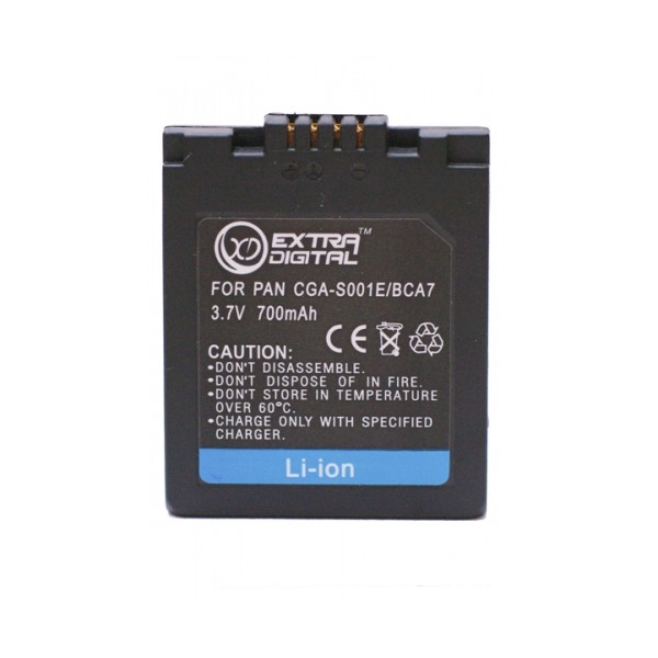Акумулятор ExtraDigital Panasonic S001E, DMW-BCA7