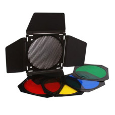 PHOTEX Рефлектор Barndoor с сотами и цветными фильтрами А-110 for Bowens