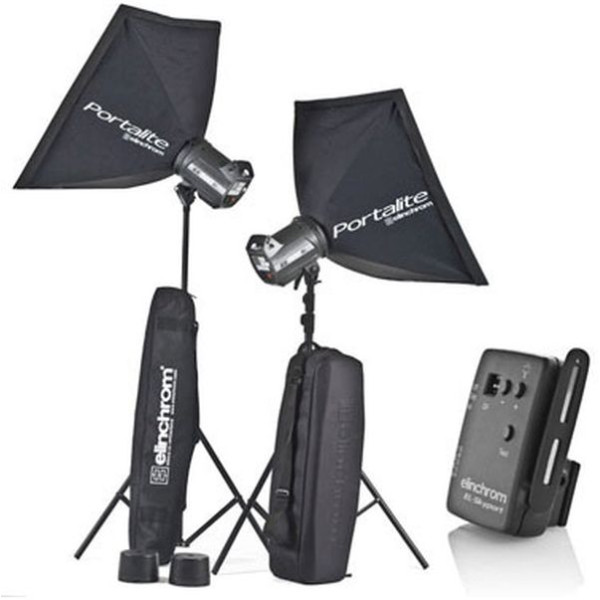 Комплект Elinchrom 20564 (стойки 85-235 см -2, зонт белый 83 см -1, зонт серебристый 83 см -1, сумка -1)