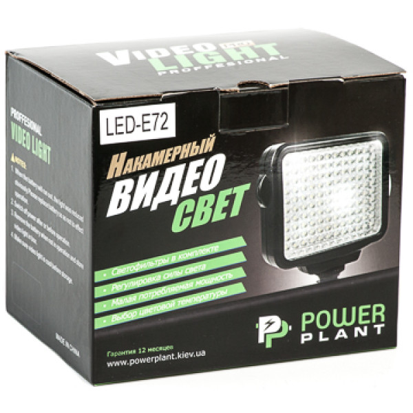 Накамерне світло PowerPlant LED E72