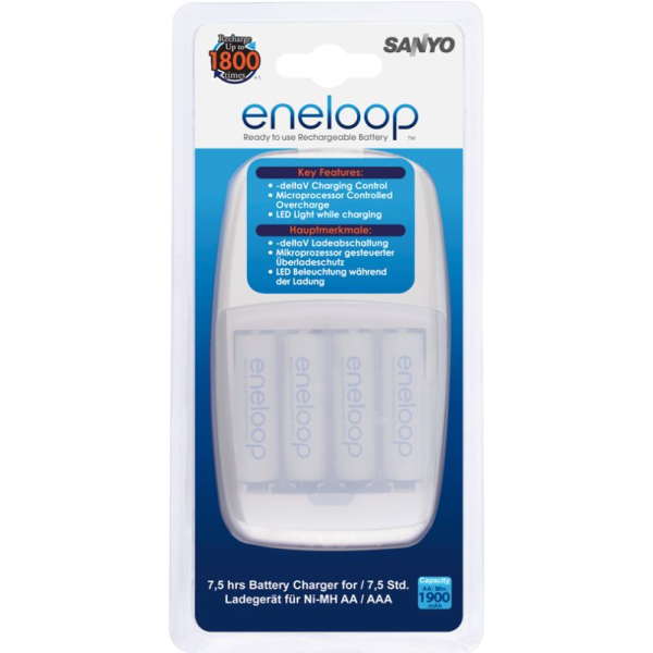 Sanyo MQN09-E-4-3UTGB + Eneloop R6 "АА" (1900mAh)