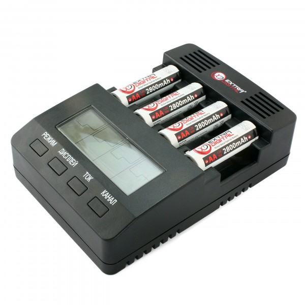 Зарядний пристрій AA/AAA EXTRADIGITAL BM200 + 4 AA 2800 mAh Extradigital
