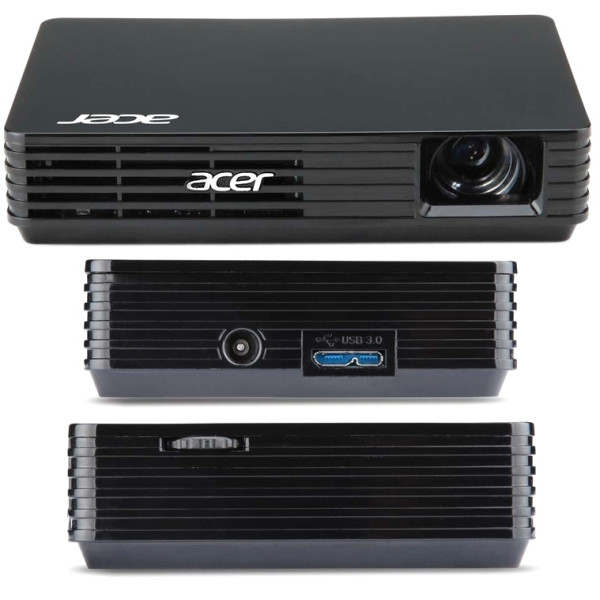 Портативный проектор Acer C120, черный (DLP, WVGA, 100 ANSI Lm, LED)